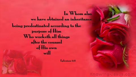 Ephesians 1:11 In Whom We Gained An Inheritance (red)